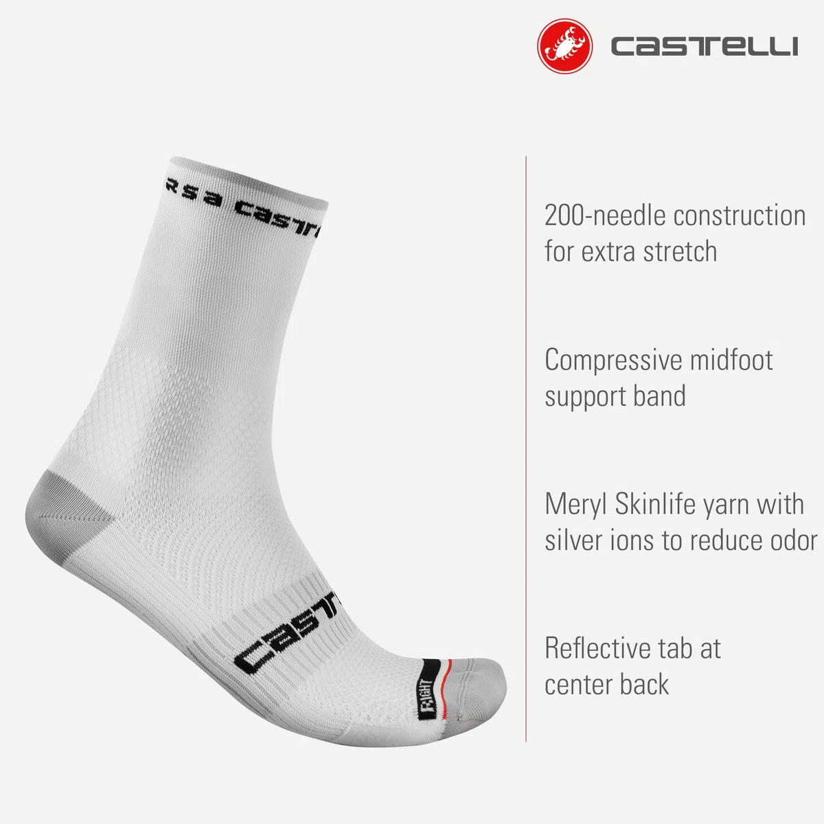 CASTELLI Rosso Corsa Pro 15 Sock Calzini Uomo