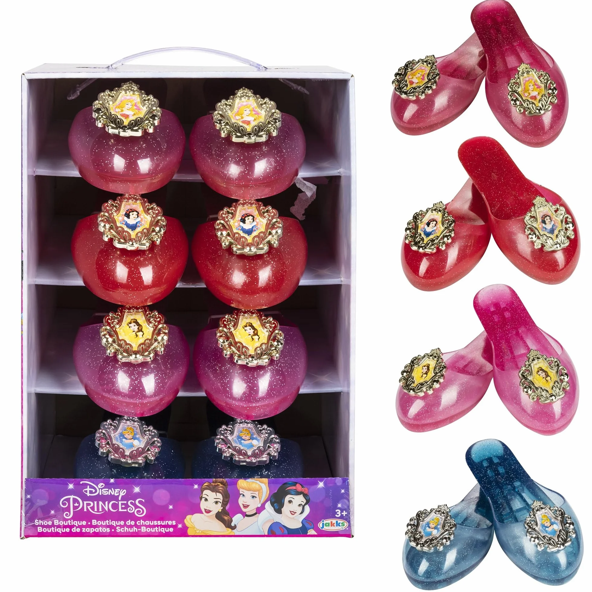 Disney Princess La Boutique delle Scarpe, 4 Paia di Scarpe delle Principesse Disney (Esclusiva Amazon)