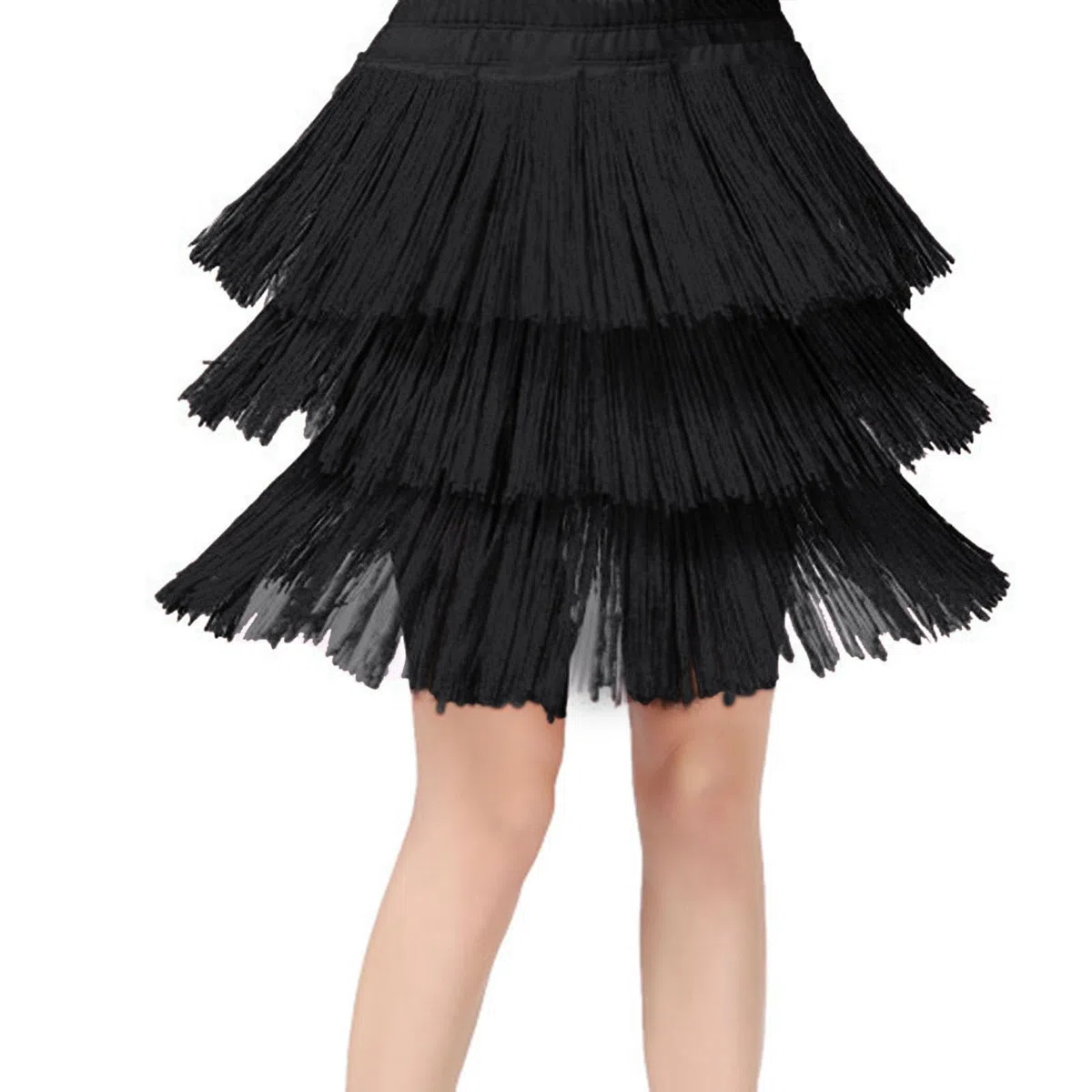 Vestito Latino Americano Bambina Gonna da Ballo con Nappe per Bambina Gonna da Ballo con Frange A Strati Mini Gonne Invernali Gonne Latino Americano Bambine Vestito Carnevale Bambine