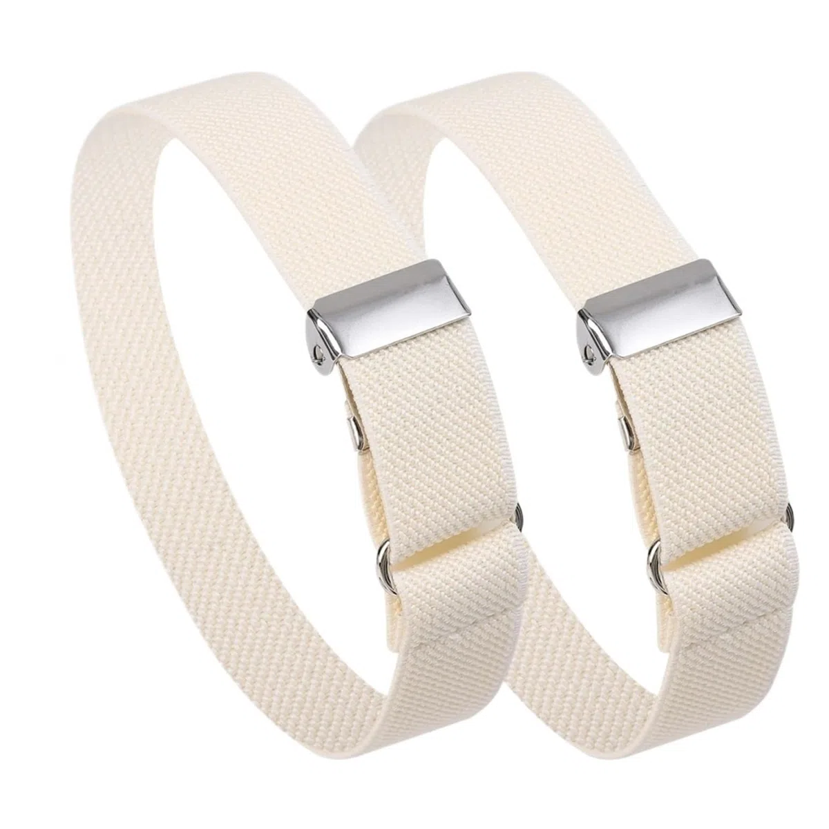 Supporti for maniche di camicia elastici antiscivolo Braccialetti in metallo Fascia for giarrettiere elasticizzate Polsini regolabili for affari