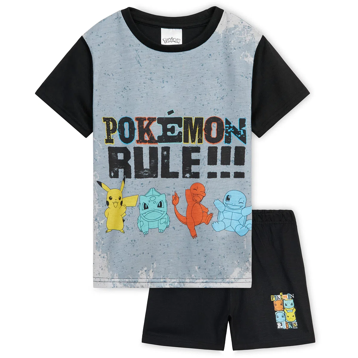 Pokémon Pigiama Corto Bambino, Indumenti Notte Traspiranti Tshirts Pantaloncini - Pikachu Regalo
