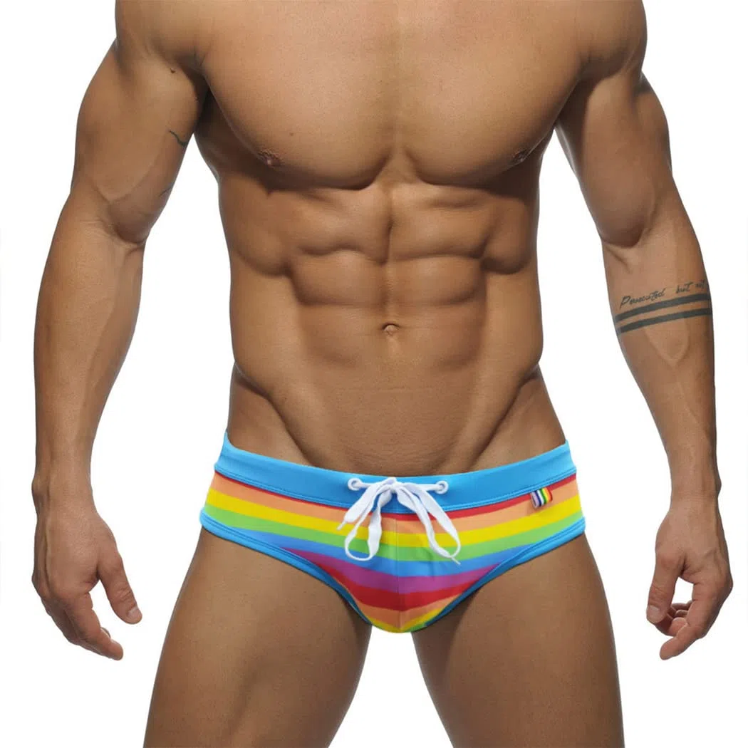 Costume da Bagno Uomo, Costume Slip Nuoto Mare e Piscina Uomo Swimming Brief Coulisse Regolabile YK24