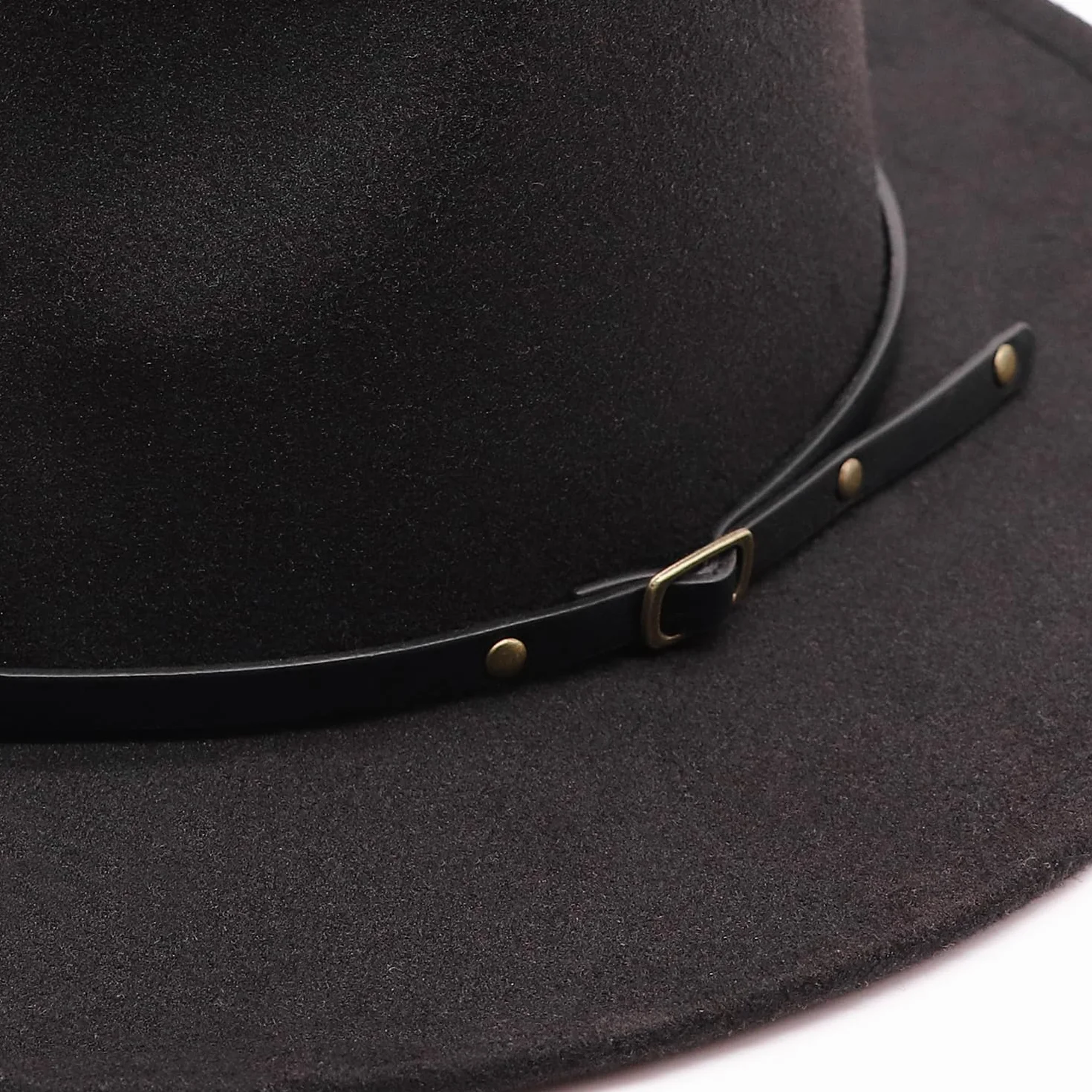 DRESHOW Cappello a tesa Larga Fedora per Donna Cappello Floscio Panama Retrò con Fibbia per Cintura