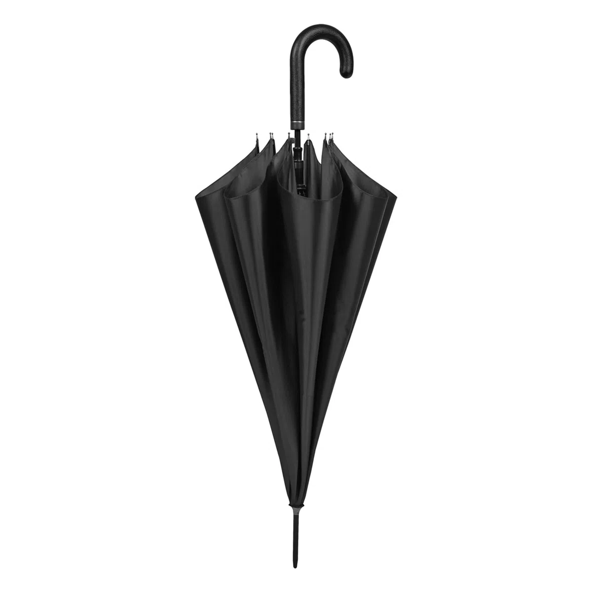 PERLETTI Ombrello automatico nero con custodia 104 cm, Nero, único