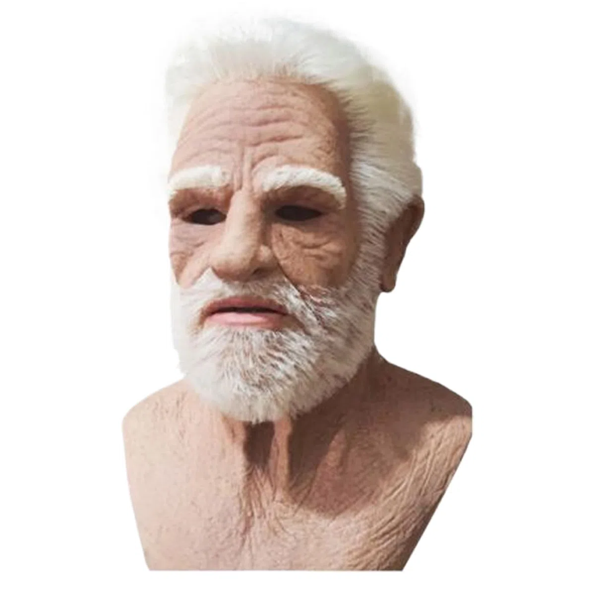Generico Maschera di Halloween Maschera da vecchio realistica, maschere in lattice da anziano umano con testa intera e inquietante per costumi di Halloween e cosplay