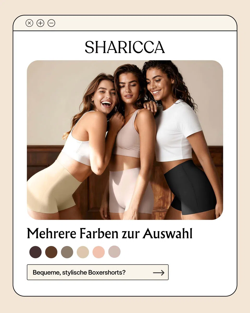 SHARICCA Boxer Donna Senza Cuciture Vita Alta Pantaloncini Donna in Viscosa Culotte Shorts Intimo Fitness Sport Hot Pant