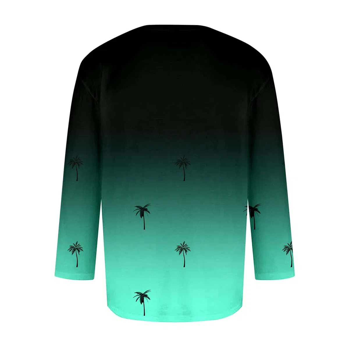 Maglietta da uomo a maniche a 3/4, alla moda, con scollo rotondo, estivo, da rugby, leggera, larga, traspirante, casual, da corsa