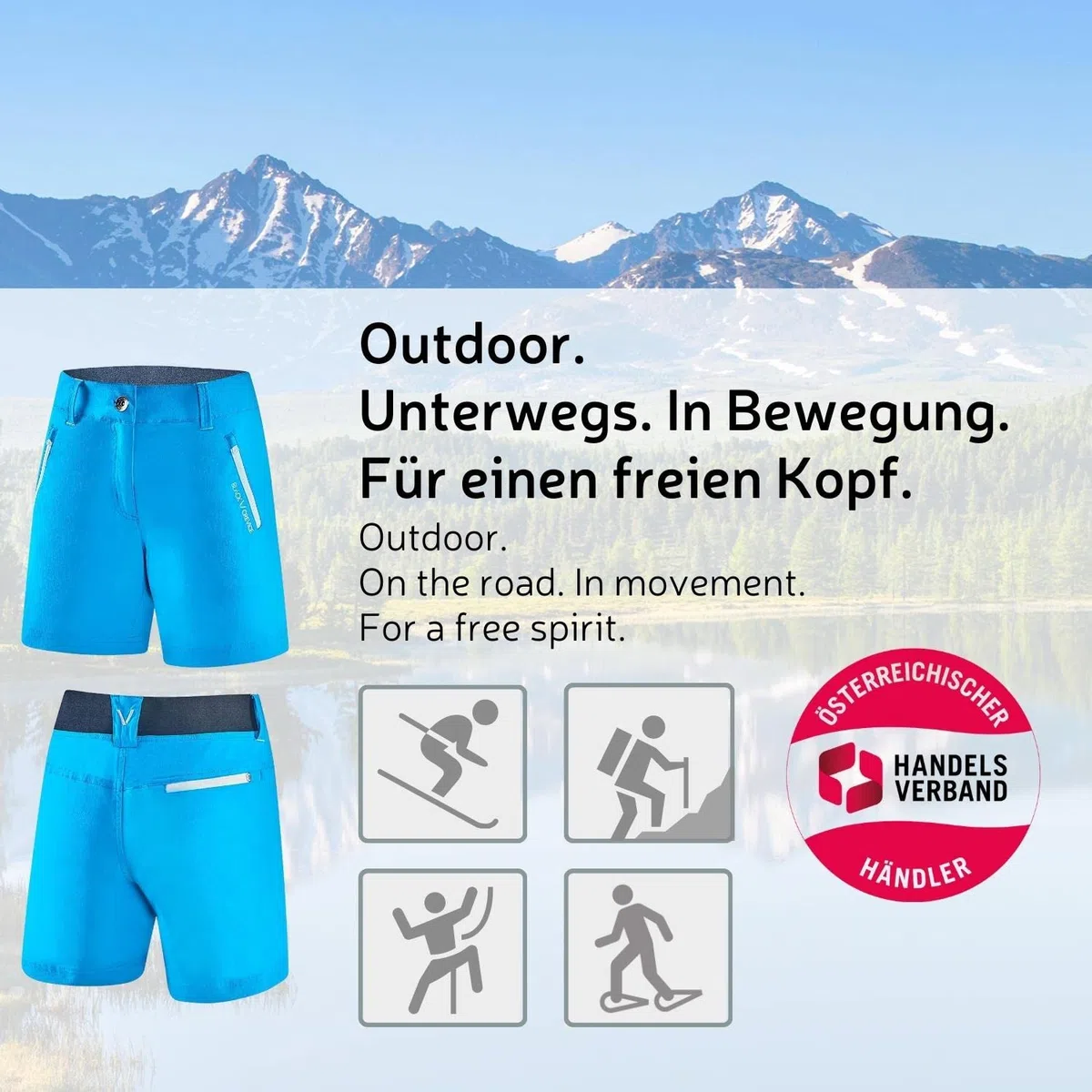 Black Crevice, Pantaloncini Corti da Donna, da Trekking, da Donna, Corti, da Trekking, da Donna, con Elastico in Vita sulla Schiena, Resistenti e Traspiranti