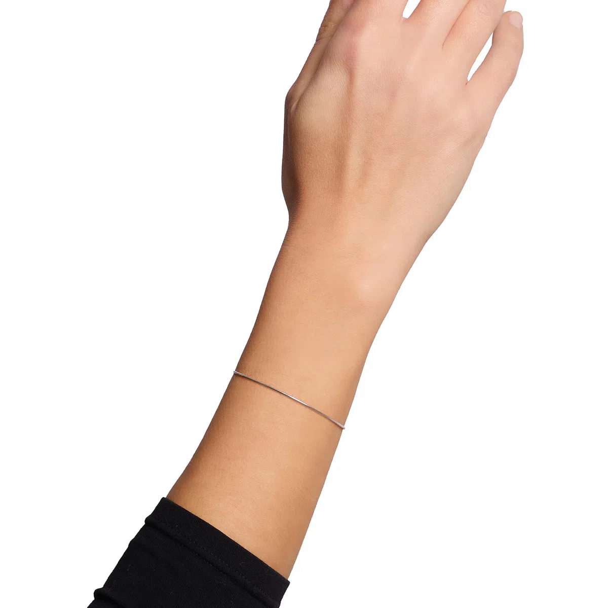 Bracciale Argento 925 Sottile, Fine, Bracciale fine donna elegante, ideale per charms, Braccialetto idea regalo Natale e San Valentino, made in italy