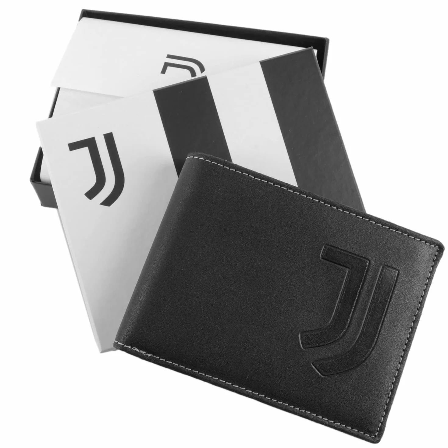 Portafoglio Pelle Prodotto Ufficiale Juventus - Official Merchandising Misure: cm. 12,5 x 9, nero