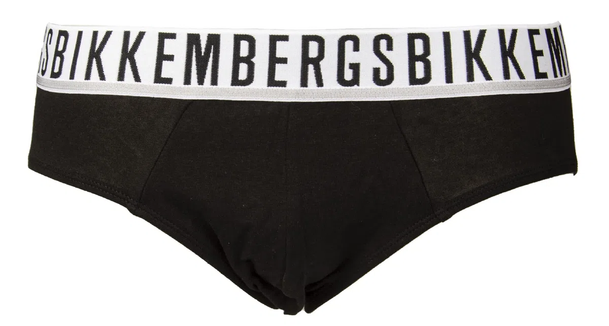 Slip Uomo Bikkembergs Confezione 2 Pezzi Elastico a Vista Cotone Elasticizzato Underwear Articolo BKK1USP01BI Bipack Briefs