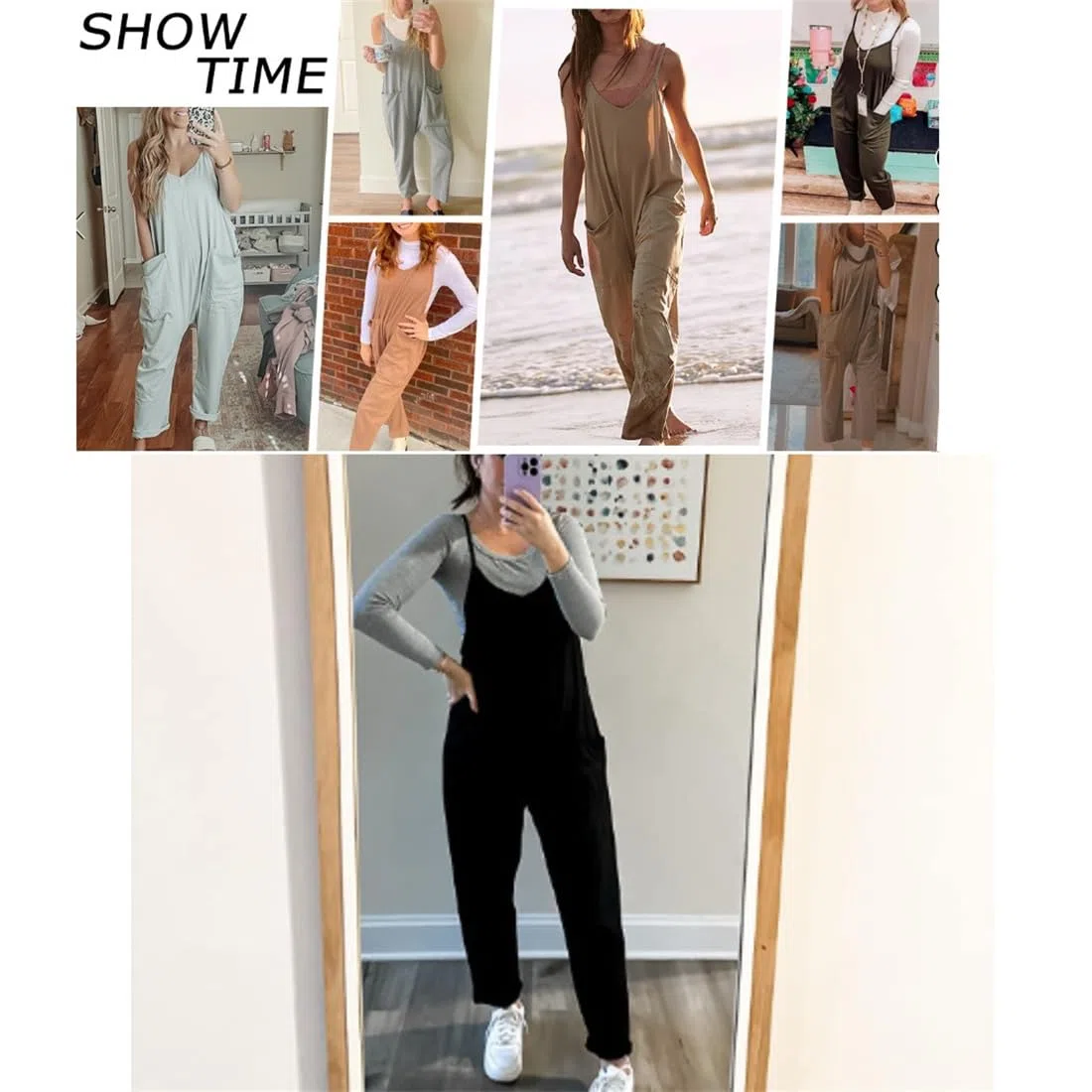 Lahloya Tuta premaman Lahloya Oversize, Tutina elastica regolabile con tasche