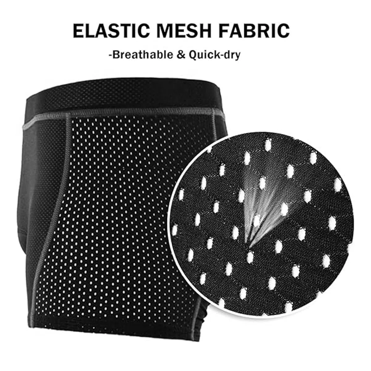 NuCamper Uomo Pantaloncini da Ciclismo Imbottiti con Elastico 5D Gel Seat Pad Resistente agli Urti Asciugatura Rapida Traspirante Pantaloni da Ciclismo Intimo da Bicicletta