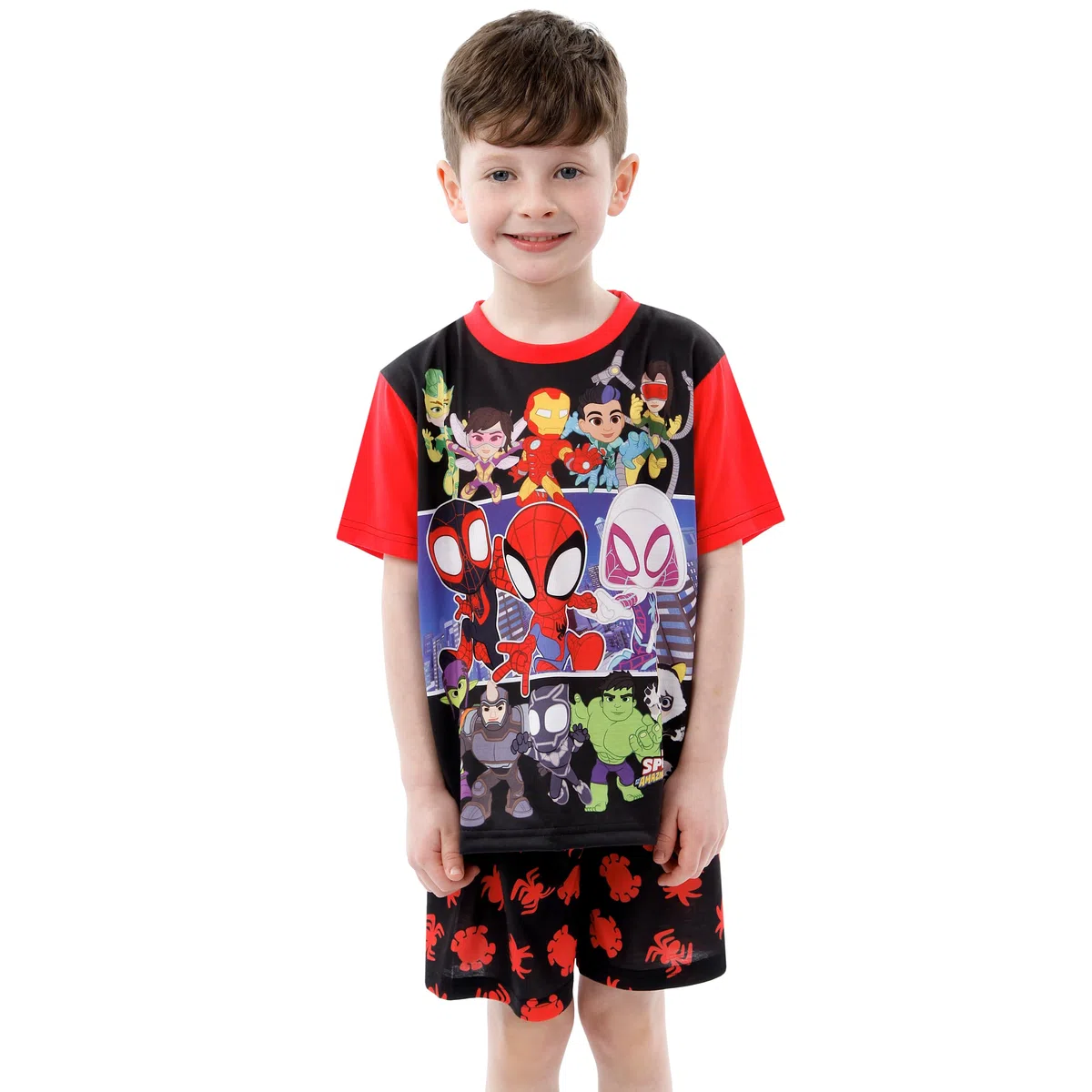 Marvel Spidey E I Suoi Fantastici Amici Pigiama Bambino | Pigiama Spiderman | Pigiamone Bambino Corto