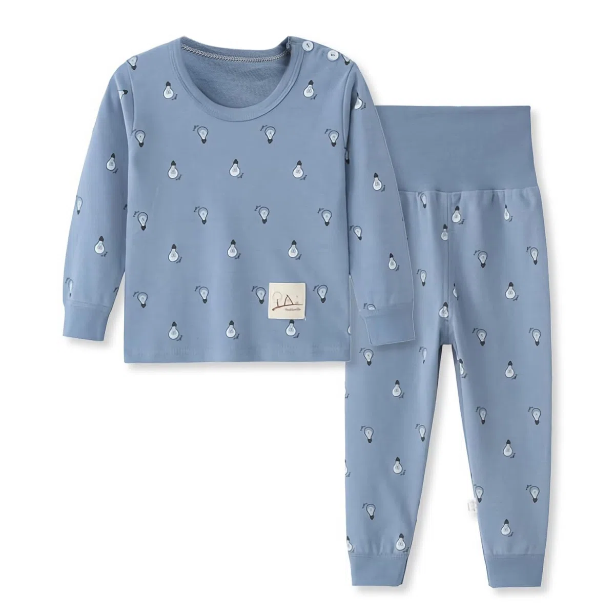 100% Cotone delle Ragazze dei Neonati Pajamas Set Manica Lunga Sleepwear (6M-5Anni) (Tag65 (3-4 Anni), Reticolo 7(Vita Alta))