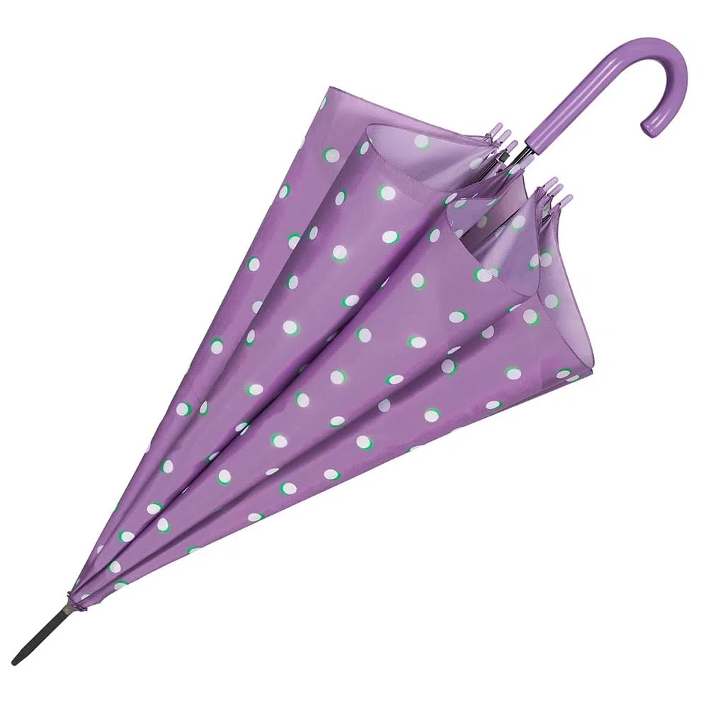 Ombrello automatico a pois 104 cm 2 colori