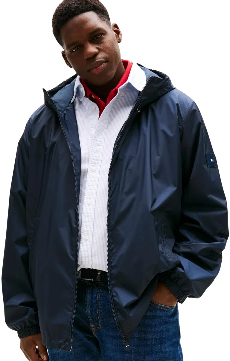 Tommy Hilfiger Uomo Giacca a Vento Hooded Sportiva