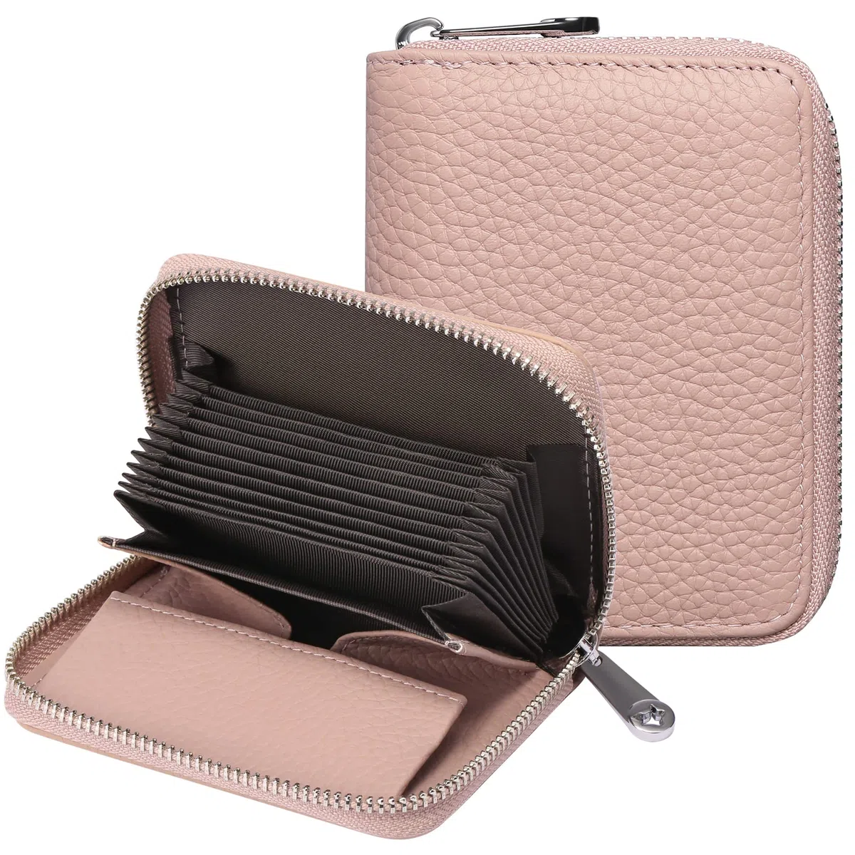 SENDEFN Portafogli da Donna in Pelle Vegan, Cerniera Portamonete Donna piccoli con Cerniere, RFID Blocking Porta Carte di Credito, Pochette Piccolo