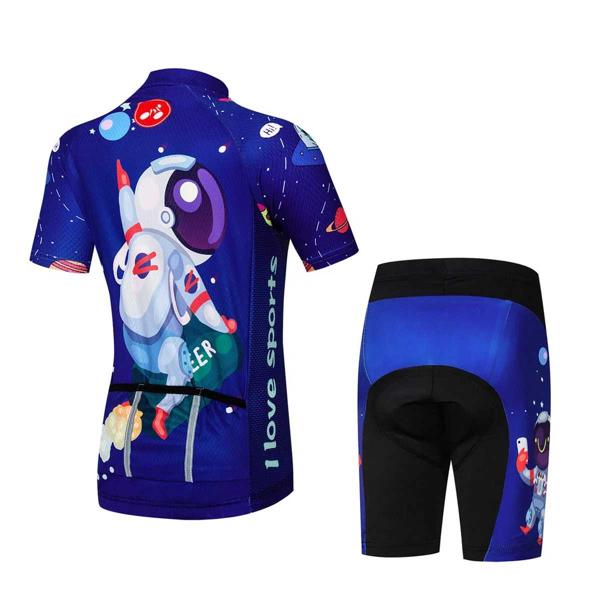 Weimostar Ciclismo Jersey Shorts Set Completo Imbottito Bambino Bicicletta Top Shirt Mountain Bike Equitazione