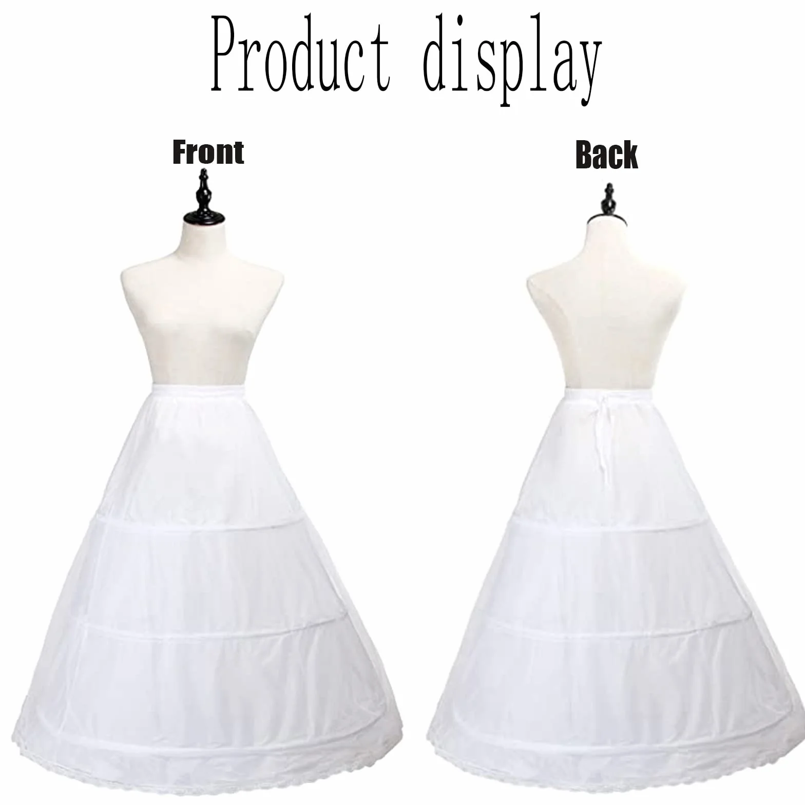 Abito Sposa Sottoveste Gonna, 3 Cerchio, Crinolina Sottoveste, Sottogonna Donna Cerchio, Abito da Ballo
