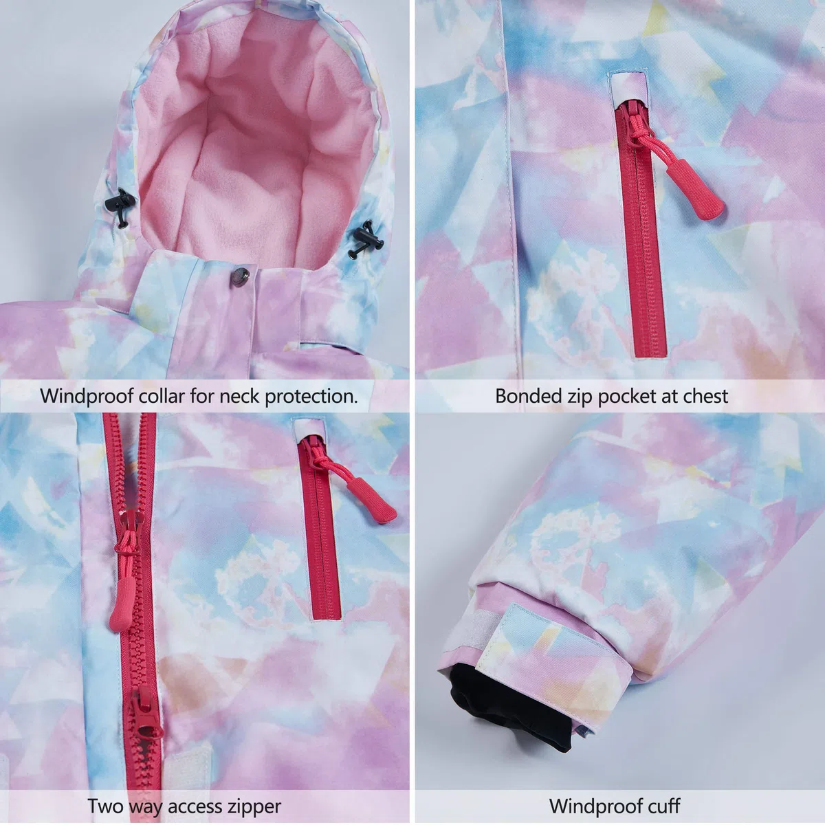 Tuta de Neve Inverno Bambini Tuta de Sci 2 Pezzi Giacca + Pantaloni Abbigliamento da Sci Ragazzi e Ragazze Impermeabile