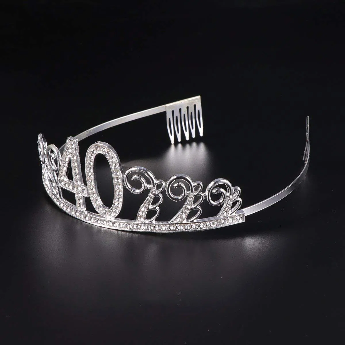 byou Compleanno Corona Diadema, Strass Corona Diadema con Satin Sash per Feste di Compleanno