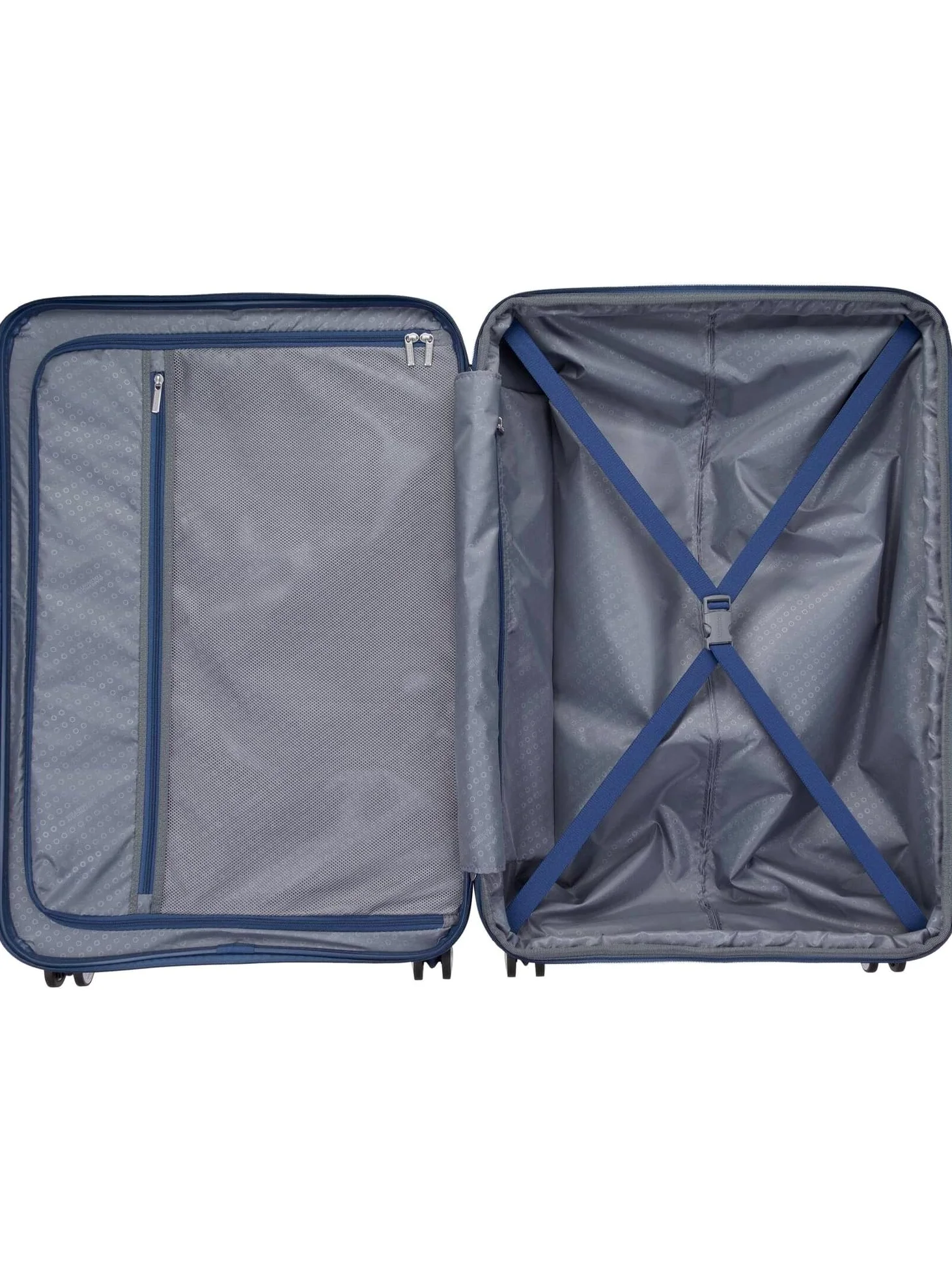 American Tourister Soundbox - Trolley L Espandibile Valigia, 77 cm, 97/110 L, Blu (Midnight Navy)