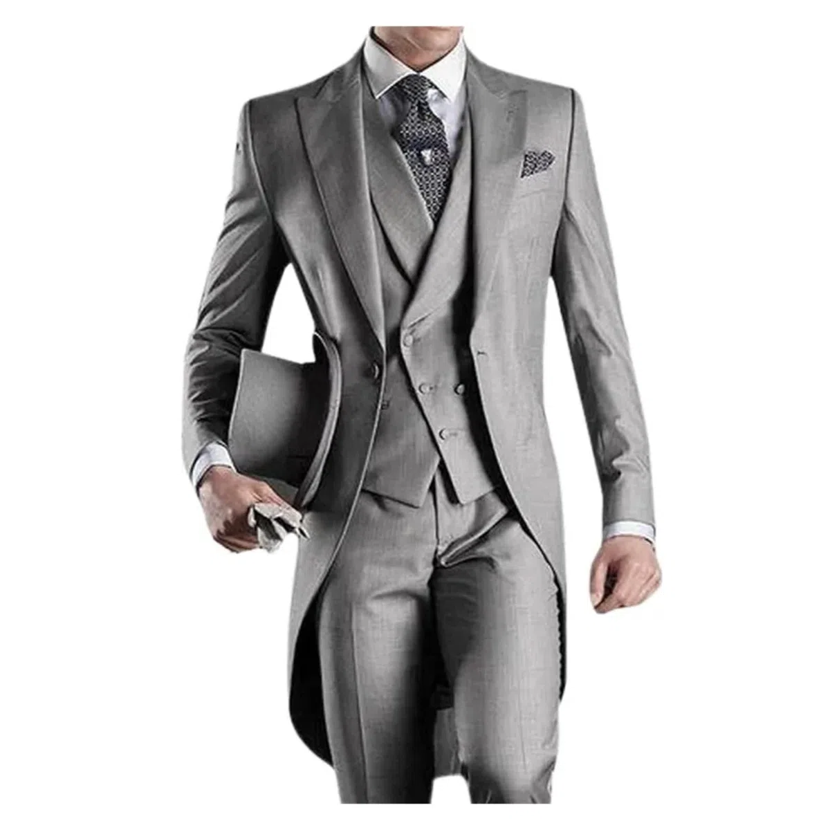 Vestito Uomo Completo da Uomo for Matrimonio, 3 Pezzi, Smoking Sposo, Abito Ballo Formale, Completo alla Moda