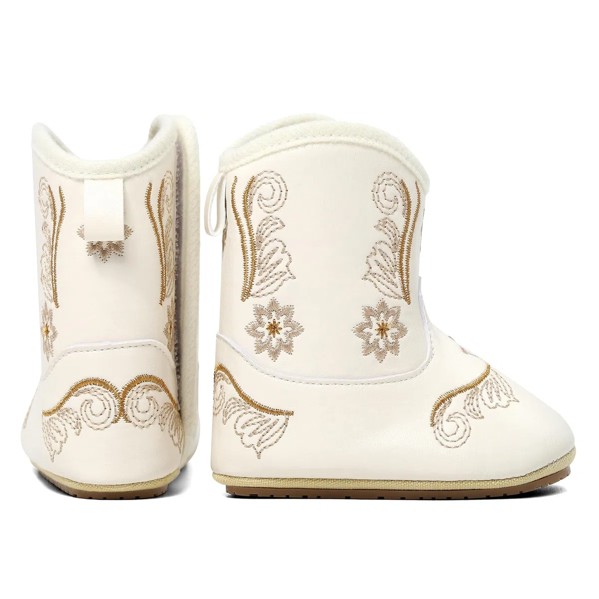 Stivaletti Neonato Neonata Stivali da Cowboy Prima Infanzia Scarpe Primi Passi in PU pelle