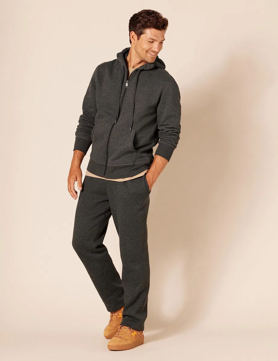 Amazon Essentials Uomo Felpa con Cappuccio e Cerniera Integrale in Pile (Disponibile nelle Taglie Big & Tall)