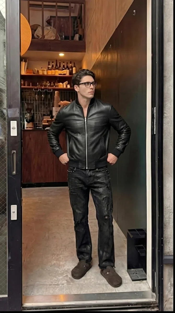BARONE giacca pelle uomo, giubbotto pelle uomo foderato bomber in pelle, per ogni occasione la migliore giacca in Made in Italy RICCARDO