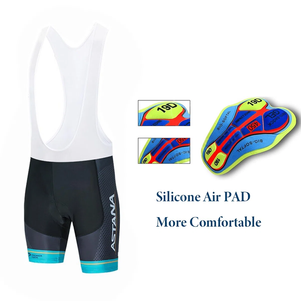 Uomo Abbigliamento Ciclismo Set Professionale Abbigliamento Completo Ciclismo Uomo Estivo per Bici da MTB con Pantaloncini Imbottiti in 9D Gel PAD Traspirante e Rapido Asciugatura