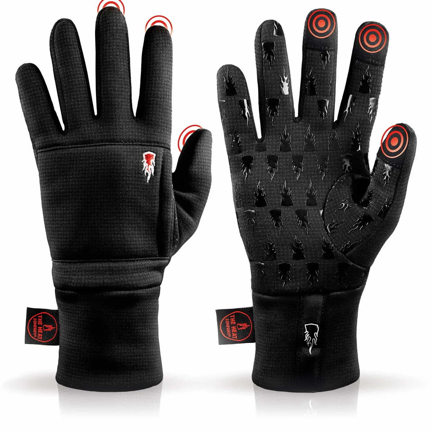 THE HEAT COMPANY – WIND PRO LINER - guanti resistenti al vento - qualità premium - guanti touch screen per donna e uomo - guanti sportivi: guanti invernali caldi per il ciclismo e la corsa