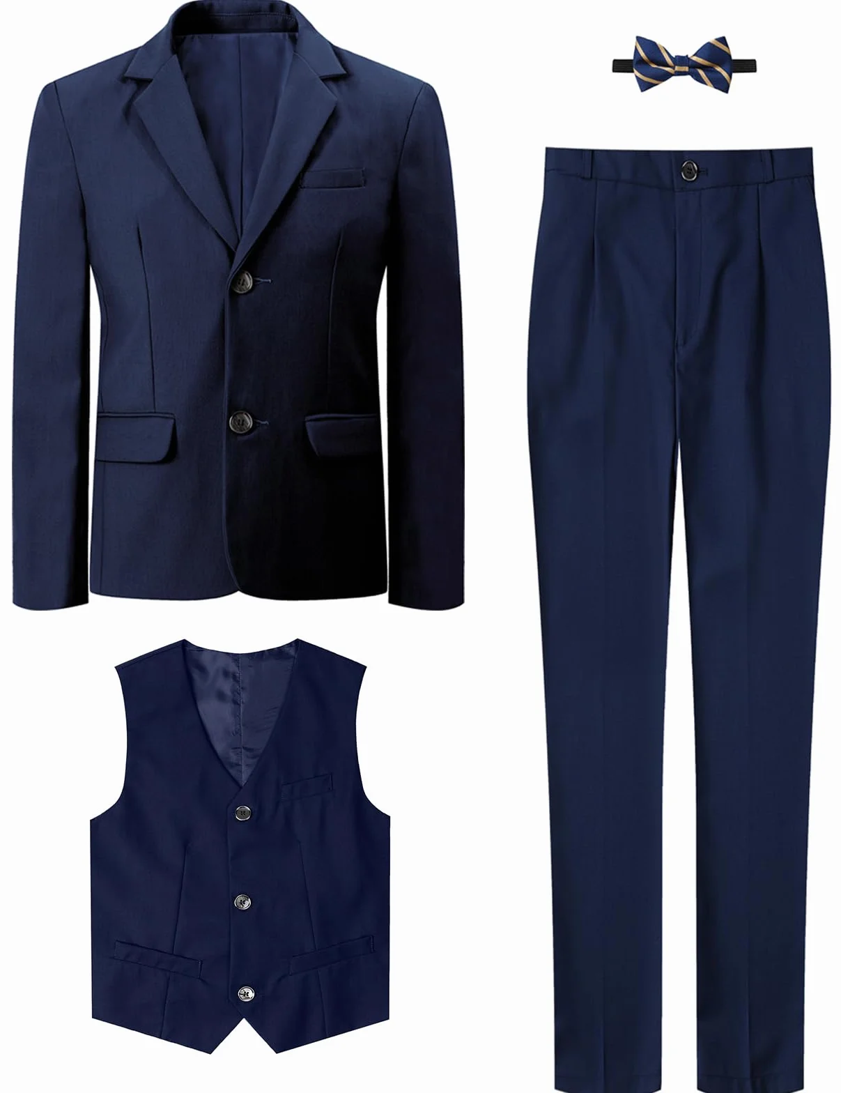 mintgreen Boys Blazer Suit 3PCS Kids Page Boy Outfit Sets Tuexdo Blazer + Waistcoat + Trouser 5-12 Years