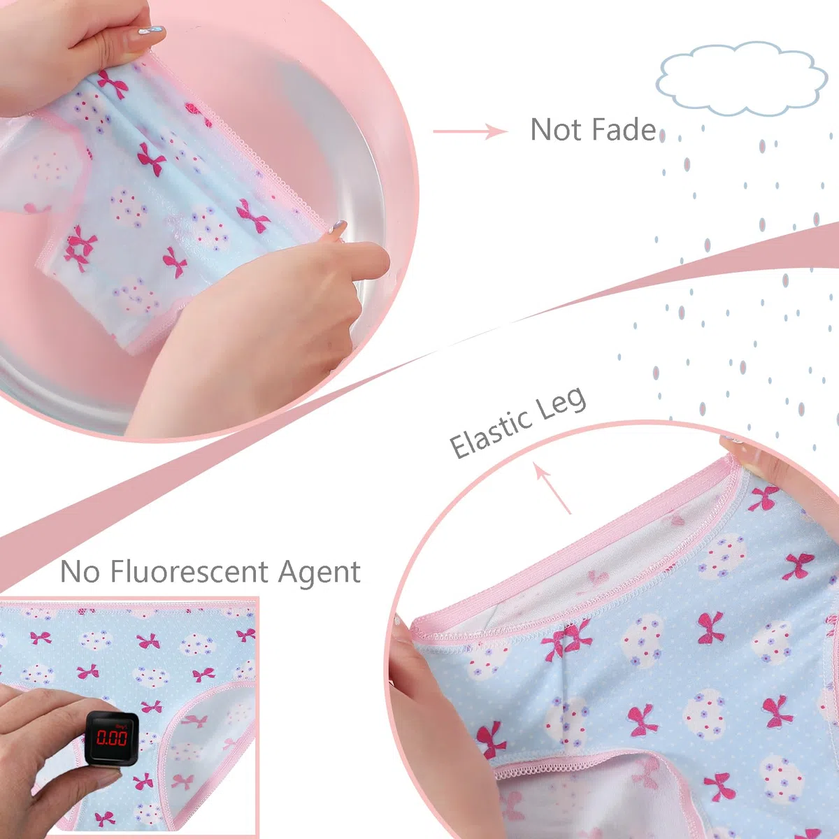 Bambini Ragazze Mutandine 12 Pezzi Bambini Casuale Mutandine Bambino in Cotone Morbido Slip Biancheria Intima età 2-12 Anni