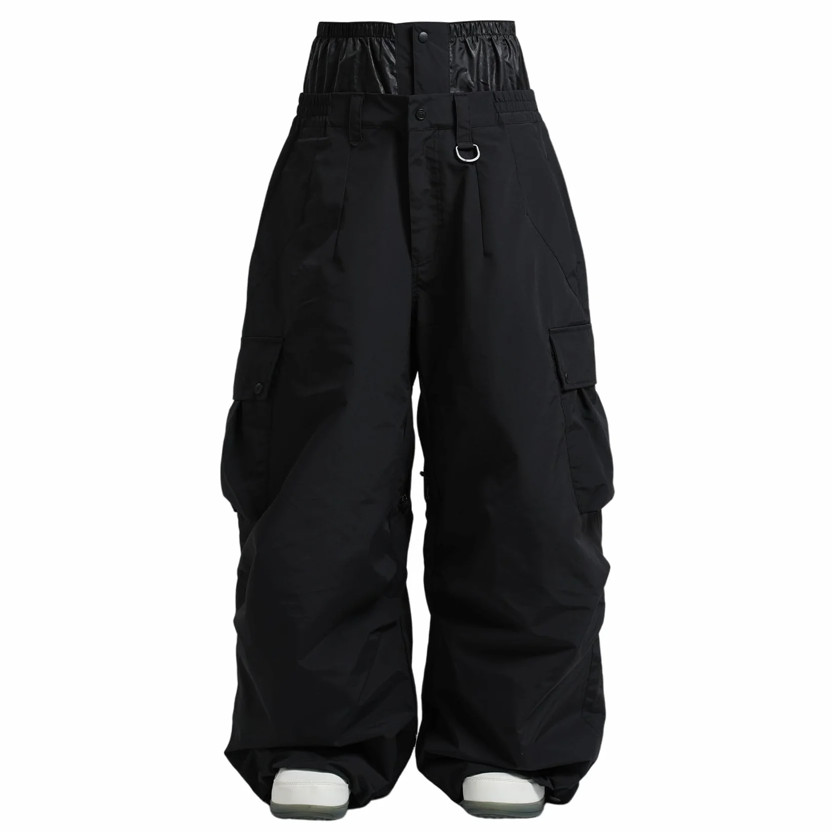 GSOU SNOW Uomo Donna Pantaloni da Sci Baggy Pantaloni da Snowboard Larghi - Multitasche Impermeabile Antivento Traspirante Calda
