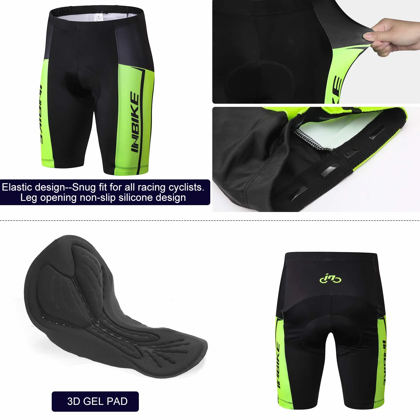 INBIKE Pantaloncini MTB Uomo Asciugatura Rapida Pantaloncini Estivi Traspirante per Ciclismo da Corsa All'aperto Ciclismo Biciclette Bici MTB