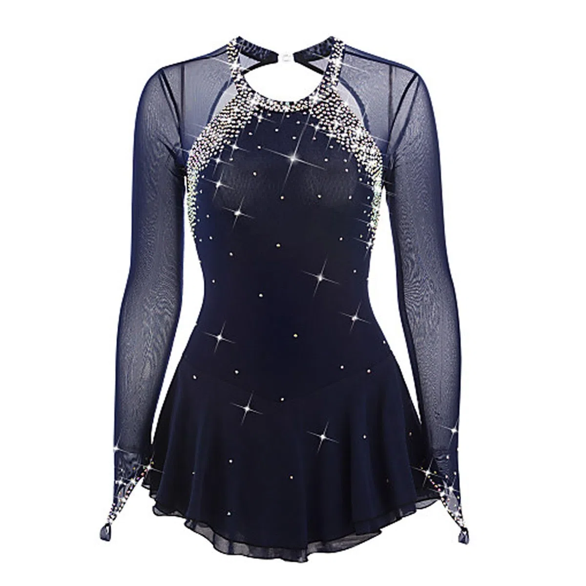 LIUHUO Gonna da Pattinaggio da Donna, Costume da Pattinaggio per Ragazze, Semplice, generoso, Pattinaggio Artistico, Vestito da Donna, Marina Militare, S