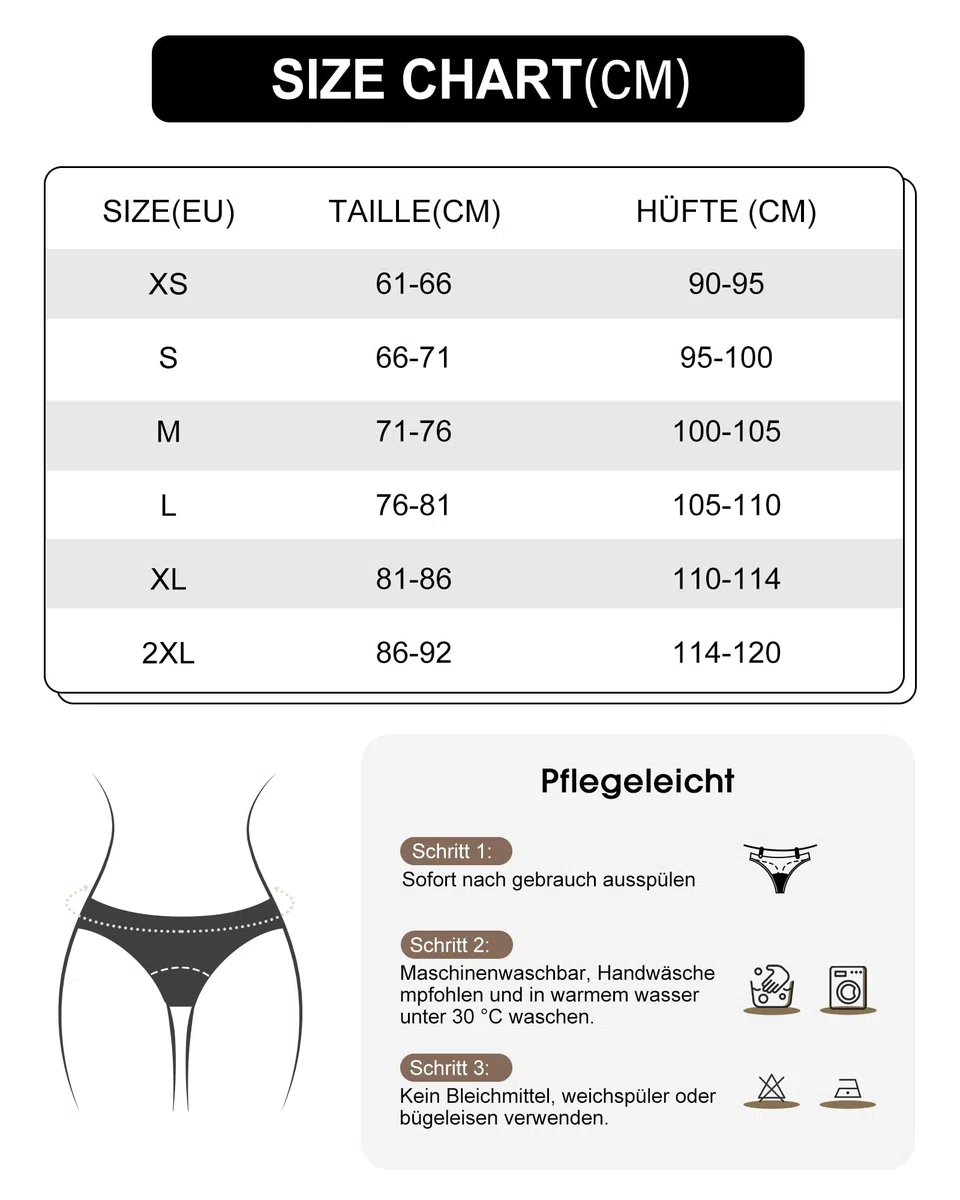 SHARICCA Mutande Ciclo Mestruale Donna Mestruali Perizoma Senza Cuciture Mutande Assorbenti Mestruali Lavabili Donna Intimo Protettive 3 Pack