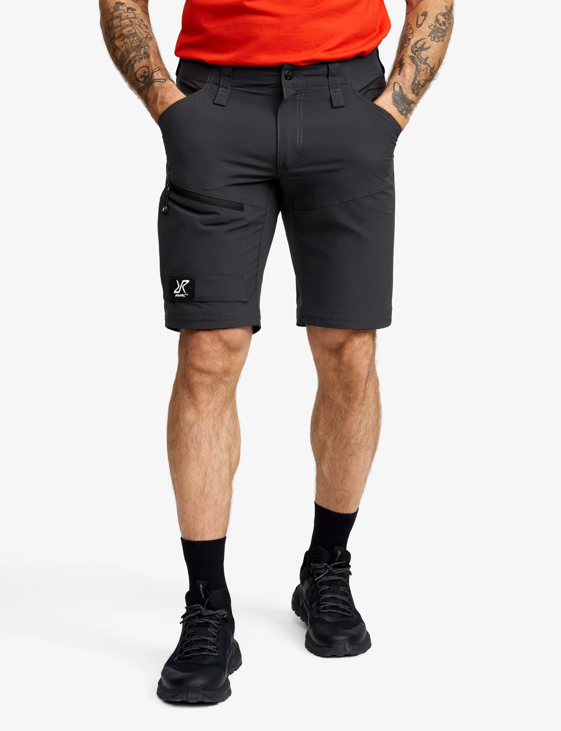 RevolutionRace Range PRO Stretch T Zip-off Pants da Uomo, Pantaloni da Trekking Convertibili per attività all'aperto