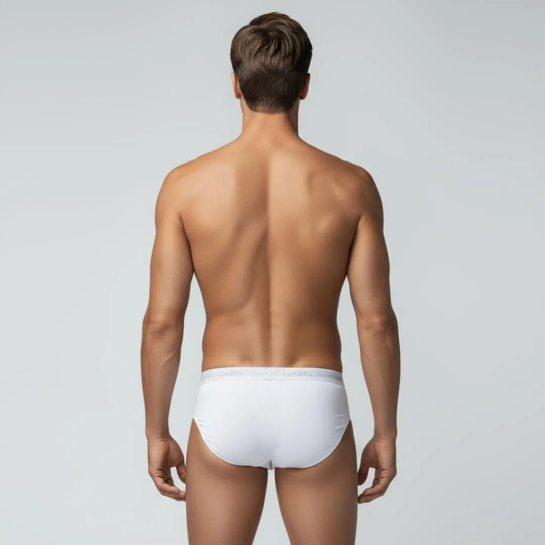 Liabel Slip Uomo in Cotone, Set 4 Pezzi, Mutande con Cuciture Rinforzate ed Elastico Esterno, Bianco Nero e Colorati
