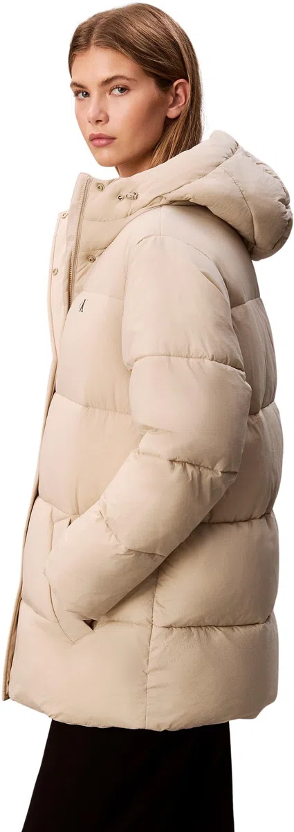 Calvin Klein Donna Piumino Belted Midweight con Cintura in Vita