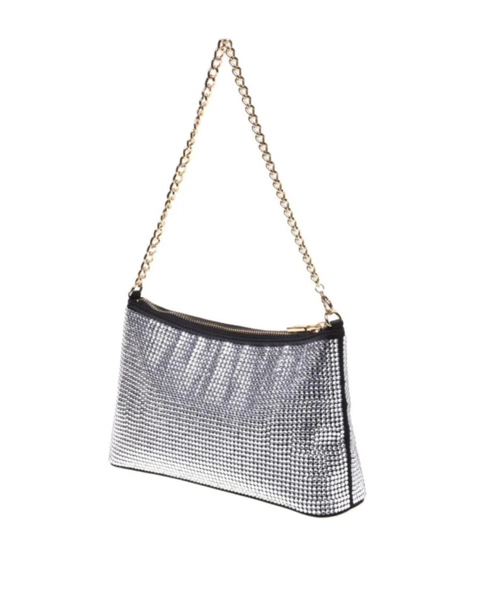 Love Moschino BORSA MATT SATIN+HOTFIX NERO