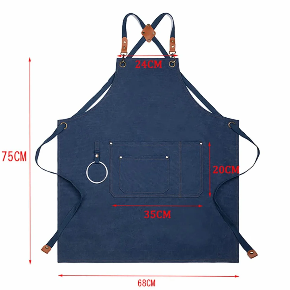 Grembiule Cucina Donna Professionale Grembiuli da Lavoro Uomo Falegname Grembiule Cameriere Barman