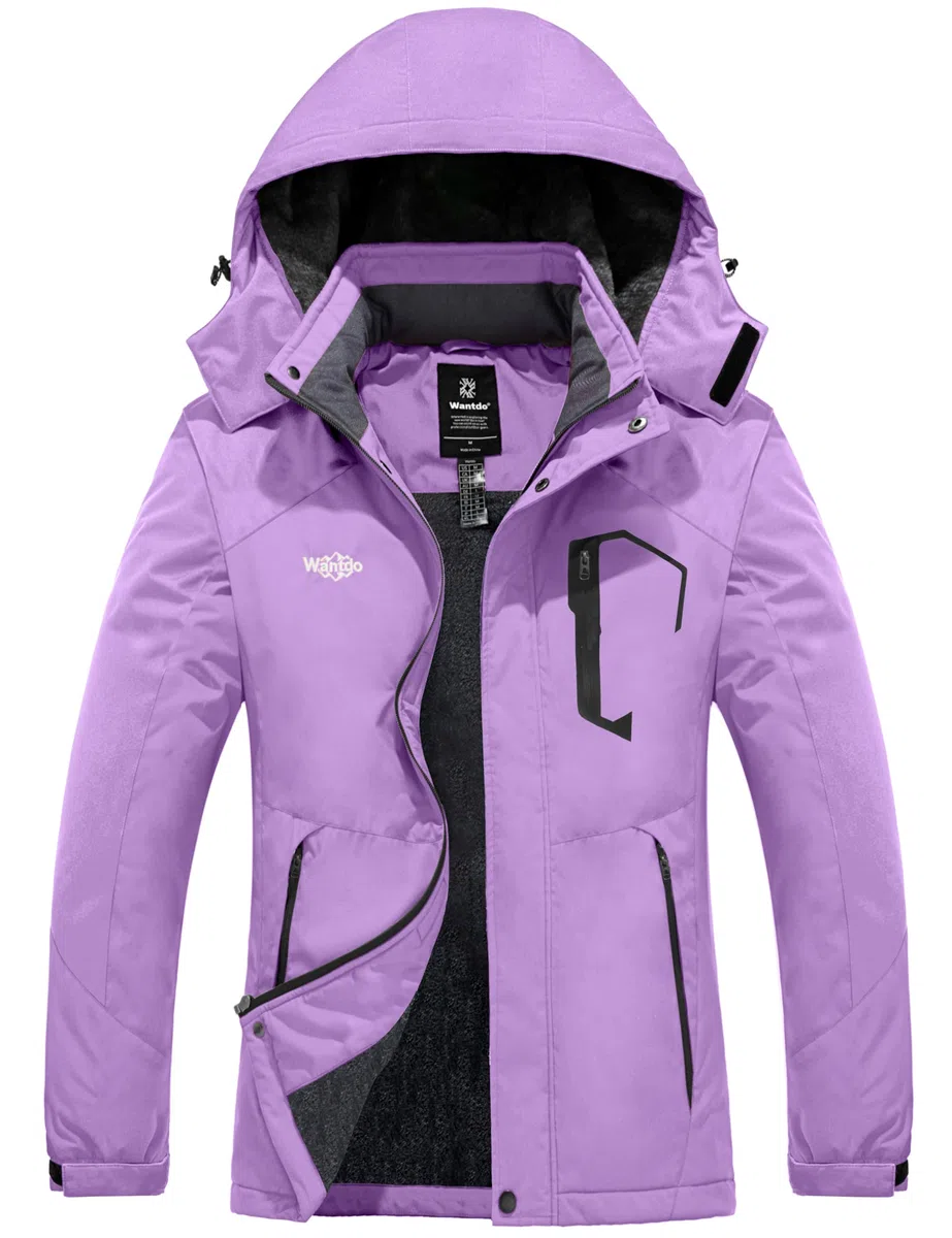 Wantdo Giacca da Sci Running Cappotto da Snowboard Escursionismo Outdoor Cappotto da Lavoro Idrorepellente Cappotto da Passeggio all'Aperto Sport Donna