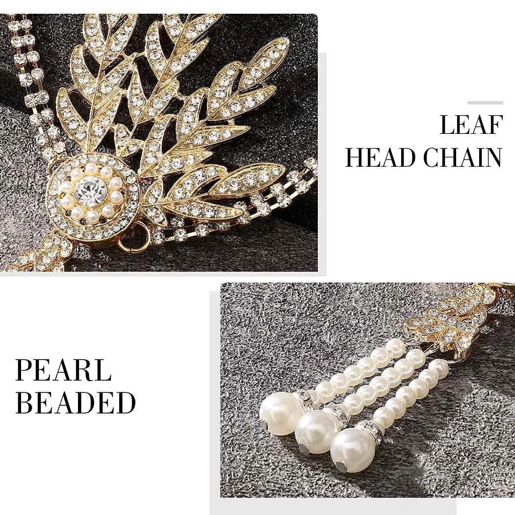 TUIBEIDAMAI Accessori Anni 20 Donna Gatsby Set, Accessori Charleston Donna Snni 20, Gatsby Stile Kit, Grande Gatsby Accessori Donna, per la Festa degli Anni '20, Halloween Ballo, Natale