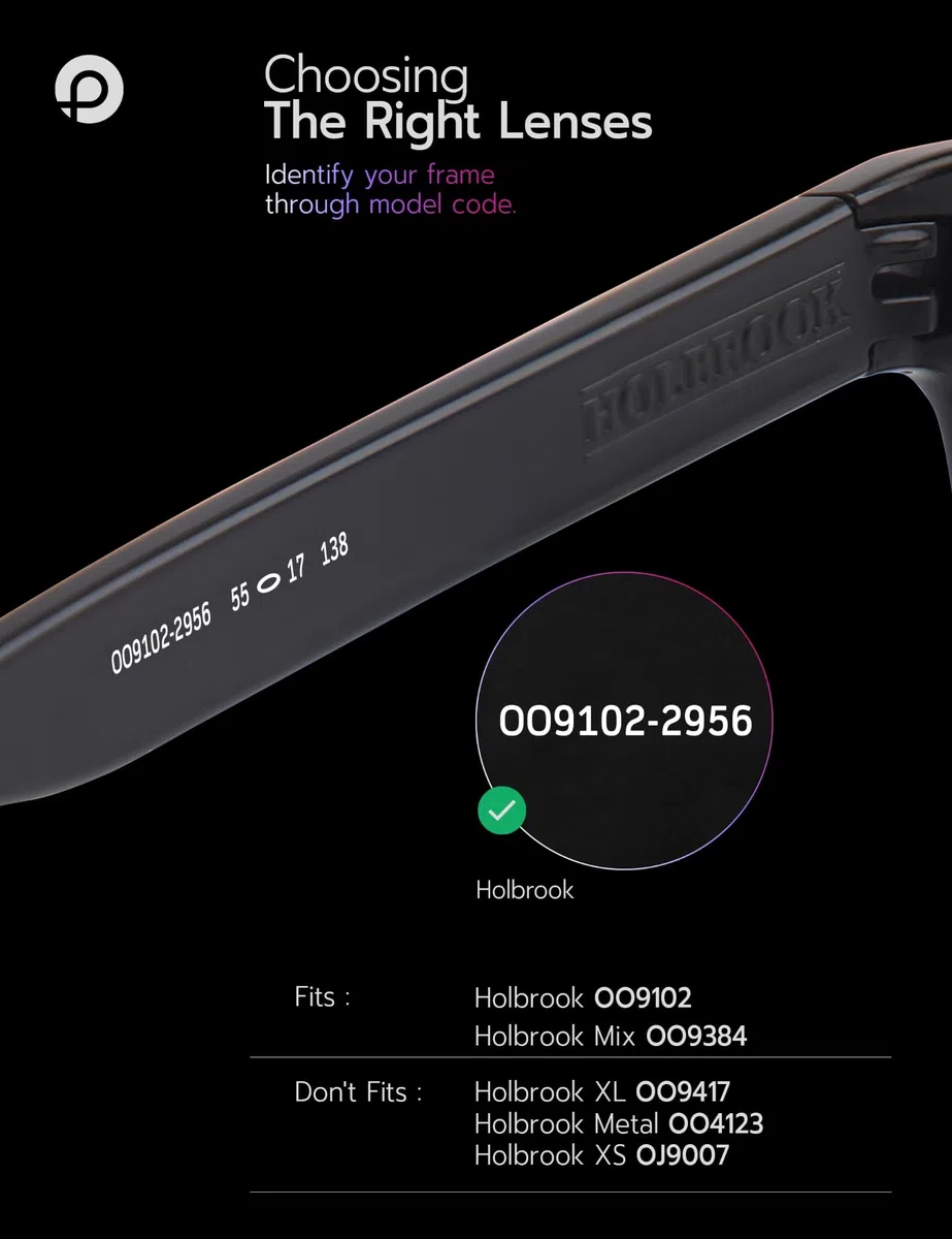 Lenti di ricambio per occhiali da sole Oakley Holbrook OO9102 55 mm