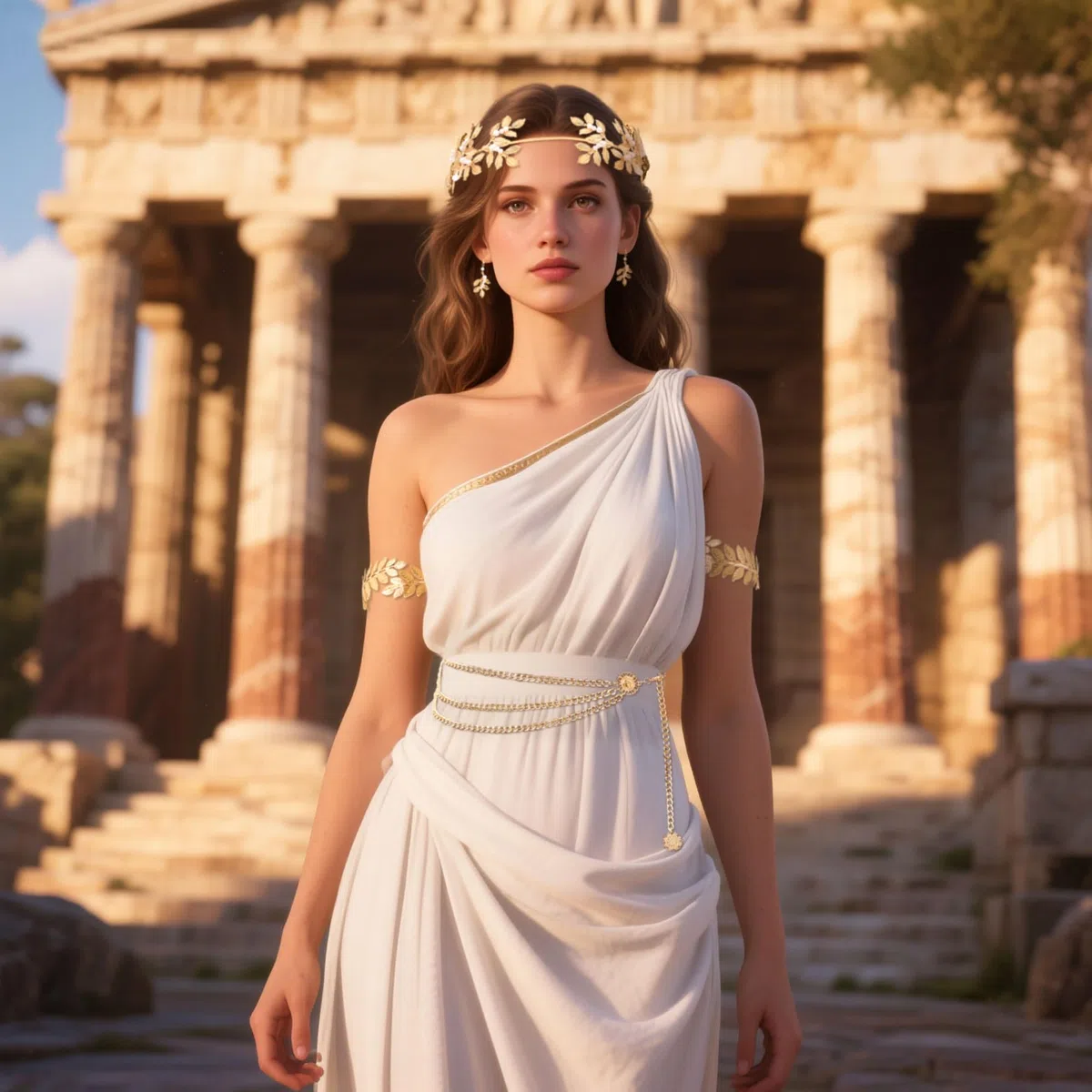 Accessori per costume della dea greca donna costume greco foglia corona orecchini cintura per cosplay accessori festa