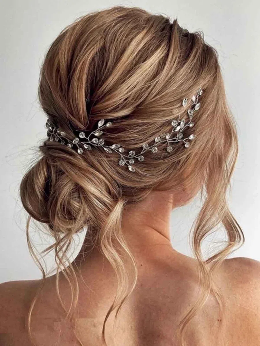 Accessori per capelli con fascia in cristallo per capelli da sposa con strass per capelli