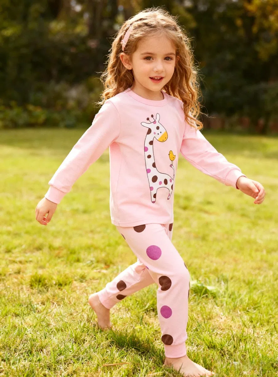 Pigiama Bambina Unicorno Pigiama per Bambini Cotone Manica Lunga Set Pigiama 3-13 Anni